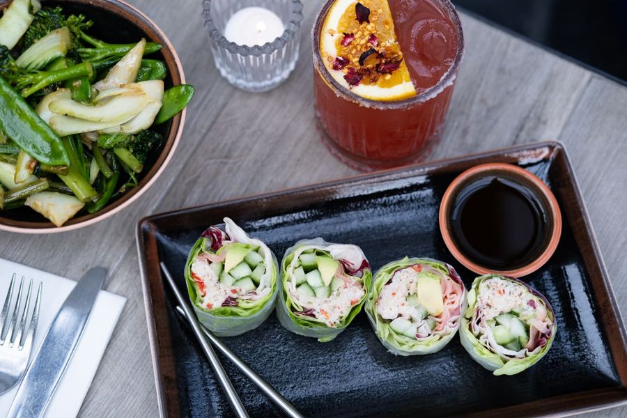 Opium Bar and Restaurant Nibbles and Drink